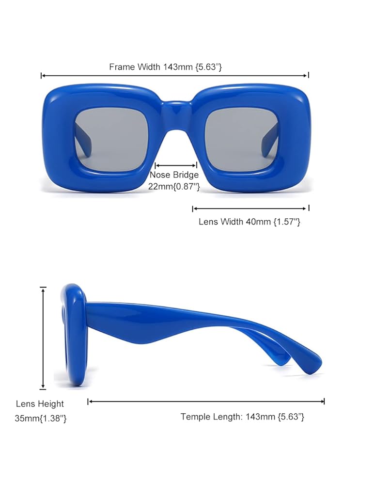Amazon.com: Azoxus Trendy Candy Colored Square Sunglasses